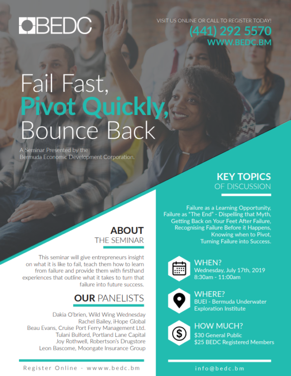 Fail Fast, Pivot Quickly, Bounce Back Seminar