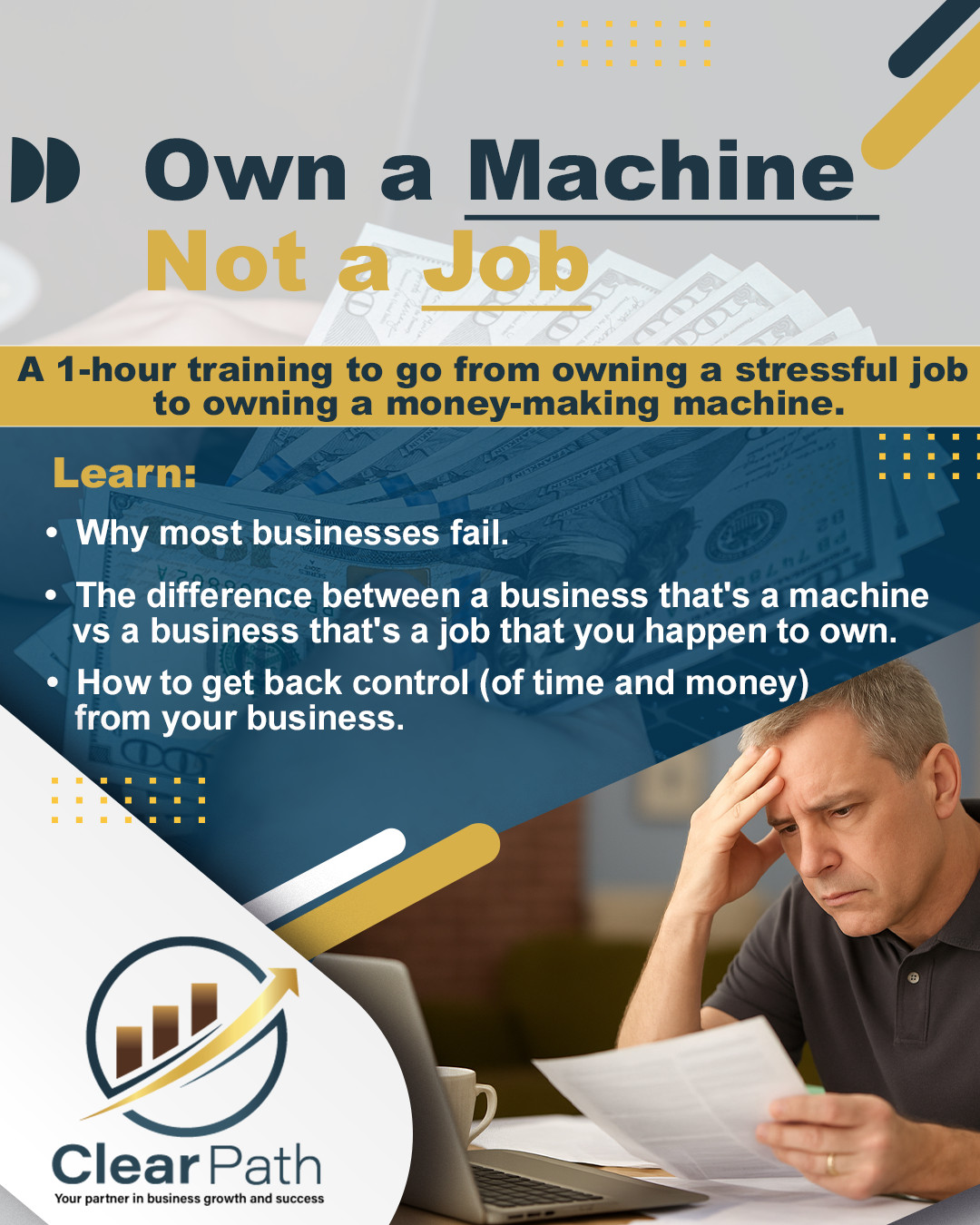 Own a Machine, Not a Job: 1 Hour Training Session